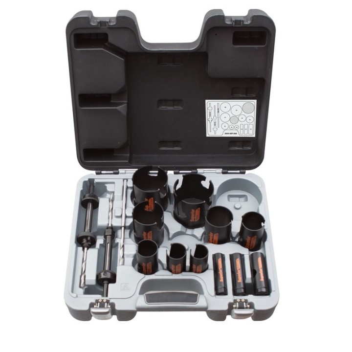 Ποτηροτρύπανο καρβιδίου 15 τεμ. 19 mm 76 mm 3833-SET-208 BAHCO