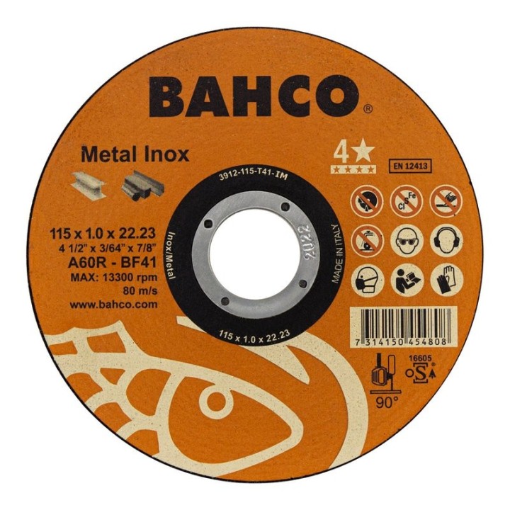 Δίσκος κοπής/λείανσης T41 125 x 1.0 x 22.23mm 22.23mm 3912-125-T41-IM