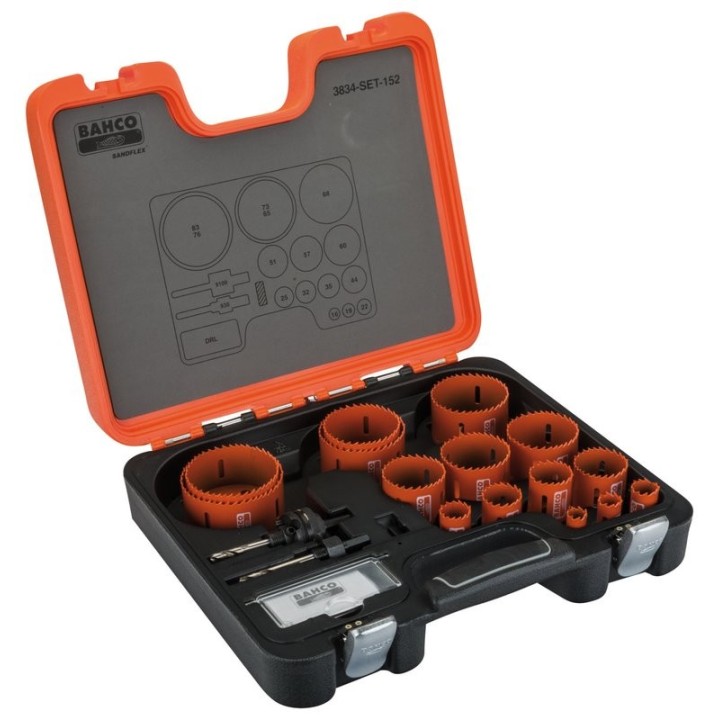 Ποτηροτρύπανο διμεταλλικό 18 τεμ. 16 mm 83 mm 3834-SET-152 BAHCO
