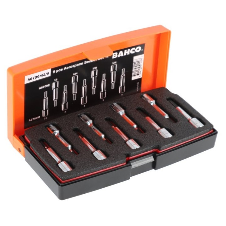 Καρυδάκι 1/4" 9 τεμ. A6709MZ/9 BAHCO