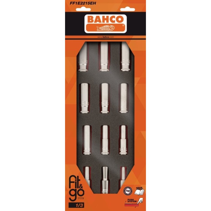 Καρυδάκι 1/2" 12 τεμ. 1/3" FF1E2215EH BAHCO