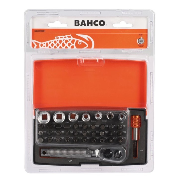 Καρυδάκι 1/4" 39 τεμ. SBS39MH BAHCO