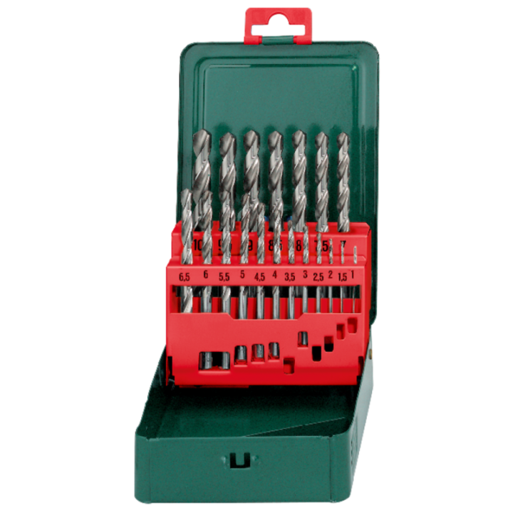 Metabo Σετ Τρυπάνια Μετάλλου HSS-G »SP« 19 τεμ. Ø 1 - 10 x 0.5 mm σε μεταλλική θήκη