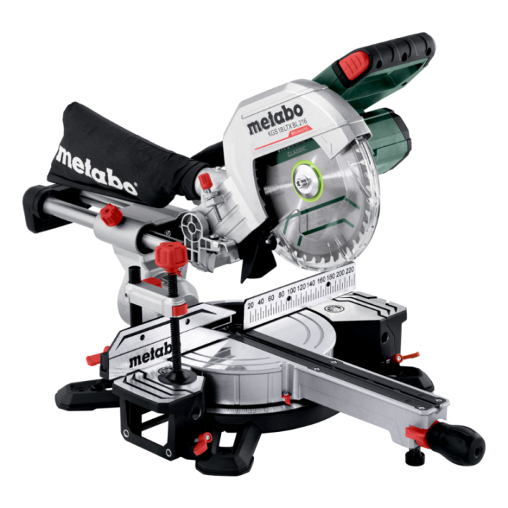 Metabo KGS 18 LTX BL 216 Φαλτσοπρίονο Συρόμενο Μπαταρίας 18V Brushless 216mm (Μόνο σώμα)