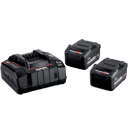 Metabo Σετ Φόρτισης LiPOWER 18V 2 x 5.2 Ah + Ταχυφορτιστής ASC 145