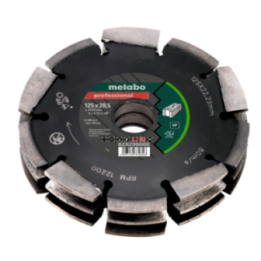 Metabo Professional UP Διαμαντόδισκος Κοπής Καναλιών 3 σειρών 125 x 28.5 x 22.23 mm