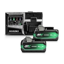 HiKOKI UC18YSL3WHZ Σετ Φόρτισης MultiVolt 2x BSL36A18X 36V 2.5Ah / 18V 5.0Ah + Ταχυφορτιστής UC18YSL3