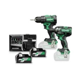 HiKOKI KC18DEWJZ Combo Set 18V Brushless Δραπανοκατσάβιδο DS18DE + Μπουλονόκλειδο WR18DH (2x MultiVolt  φορτιστής  HSC III)