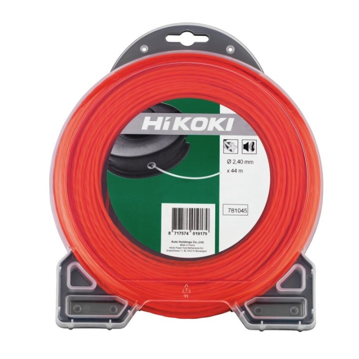 HiKOKI Πετονιά Χορτοκοπτικού Νάιλον Σπιράλ 2 4 mm Πορτοκαλί 88 m 781046