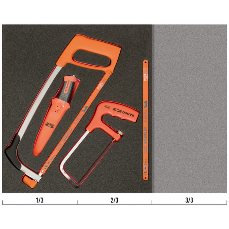 FF1F5005 FitandGo 2/3 αφρώδες ένθετο εργαλεία κοπής σετ - 8 τεμάχια BAHCO