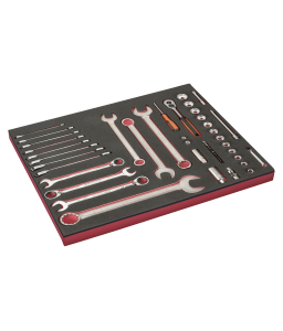 FF1A164 FitandGo 3/3 αφρώδες ένθετο 1/4" και 1/2" σετ καρυδάκια, κλειδιά και πένσες - 50 τεμάχια BAHCO