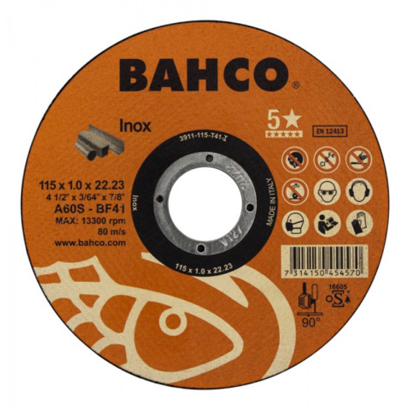 3911-180-T41-I υψηλής απόδοσης σμυριδόδισκοι κοπής για Inox BAHCO