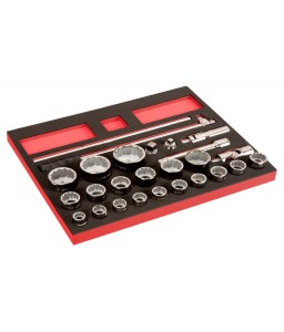 FF1A2301 FitandGo 3/3 αφρώδες ένθετο 3/4" σετ καρυδάκια - 26 τεμάχια BAHCO