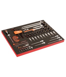 FF1A2503 FitandGo 3/3 αφρώδες ένθετο 1/2"-3/8" σετ καρυδάκια - 101 τεμάχια BAHCO