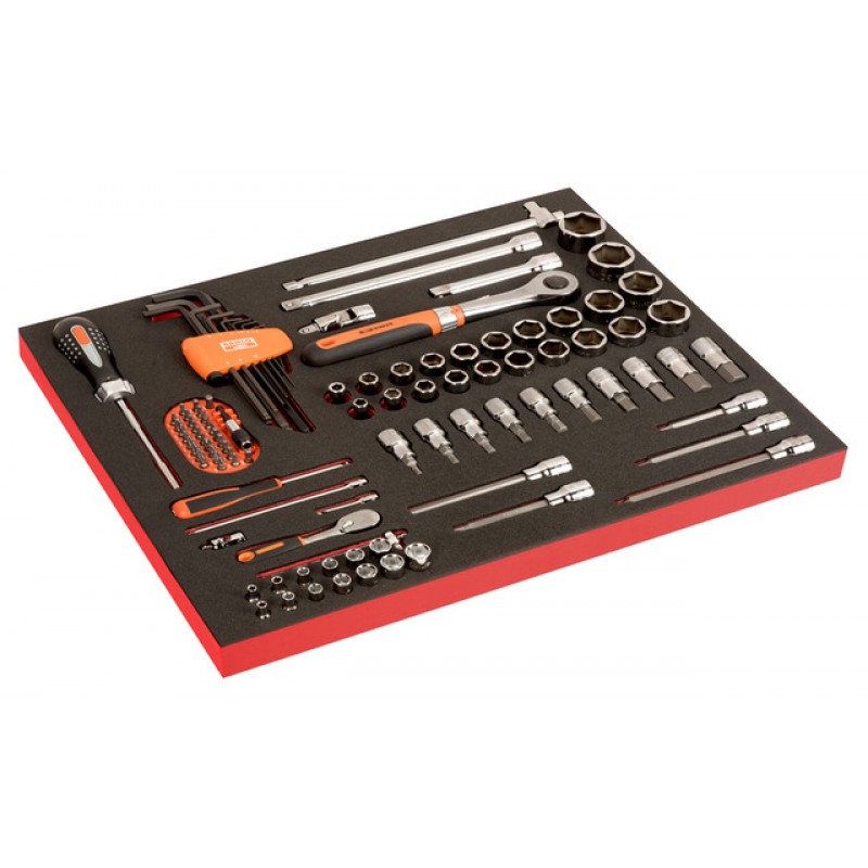 FF1A2503 FitandGo 3/3 αφρώδες ένθετο 1/2-3/8 σετ καρυδάκια - 101 τεμάχια BAHCO