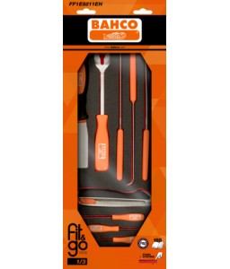 FF1E5011EH FitandGo 1/3 αφρώδες ένθετο σουβλιά, άγγιστρα και μαχαίρι - 11 τεμάχια συσκευασία λιανικής BAHCO