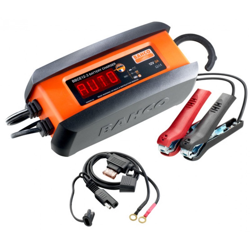 BBCE12-3 3 Amp πλήρως αυτόματος φορτιστής / συντηρητής για 12V Lead-acid και Li-ion, LiFeP04 μπαταρία BAHCO