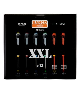 BE-9879 ERGO™ ίσια/Phillips/Pozidriv/TORX® κατσαβίδια σετ με λαστιχένια χειρολαβή - 13 τεμάχια BAHCO
