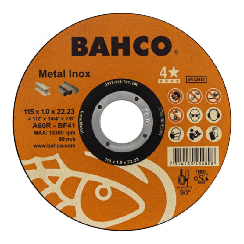 3911-1151T41-IM υψηλής απόδοσης σμυριδόδισκοι κοπής για γενικής χρήσης Inox και μέταλλο BAHCO