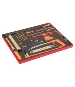 FF1A216LM FitandGo 3/3 αφρώδη ένθετα με χάραξη laser κρούσης, κοπής, λίμα και Γωνιακά κλειδιά - 36 τεμάχια BAHCO