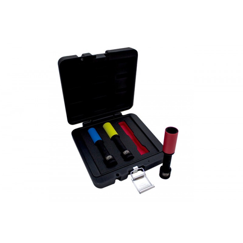 BWSS12P3L 17, 19 και 21 mm  Σετ μακρυά κρουστικά τροχών καρυδάκια BAHCO