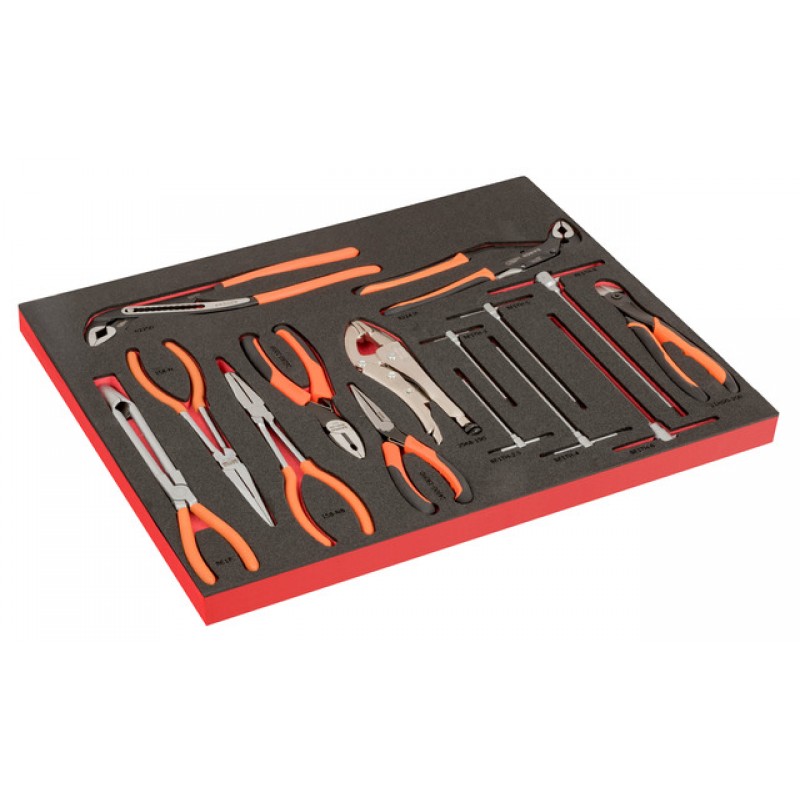 FF1A223LM FitandGo 3/3 αφρώδη ένθετα με χάραξη laser πένσα και T-τύπου εξάγωνα κλειδιά - 15 τεμάχια BAHCO