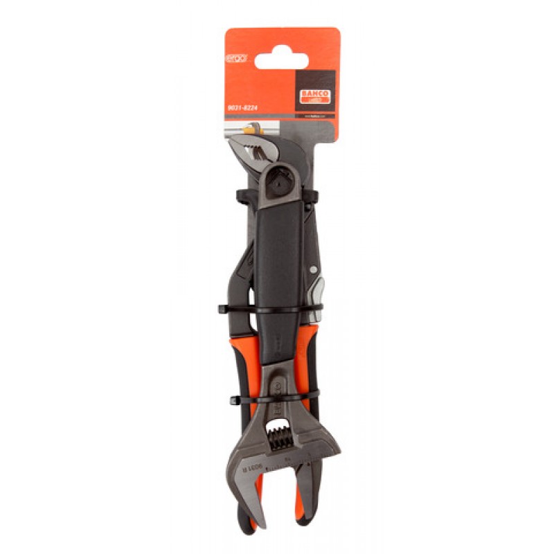 9031-8224 ERGO™ υδραυλικού σετ με 9031 Ρυθμιζόμενο κλειδί (γαλλικό) - 2 τεμάχια BAHCO