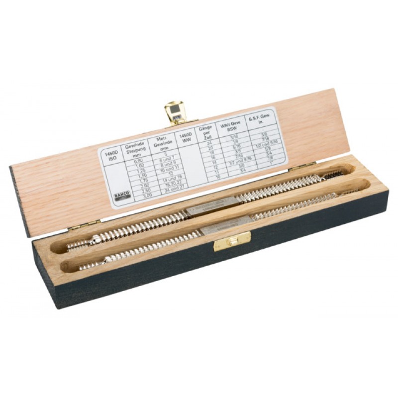 1450D/2 διπλό επισκευαστικό σπειρωμάτων Set σε ξύλινο κουτί BAHCO