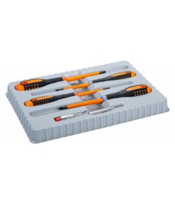 BE-9885S ERGO™ VDE μονωμένα ίσια, Phillips και Pozidriv Combi-μύτη κατσαβίδια σετ - 5 τεμάχια BAHCO