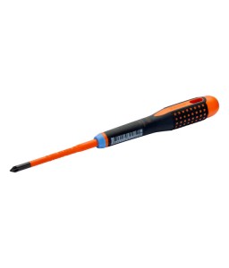 BE-8710SL ERGO™ λεπτή VDE μονωμένο ίσιο και Pozidriv Combi-μύτη κατσαβίδια με 3-υλικών χειρολαβή BAHCO