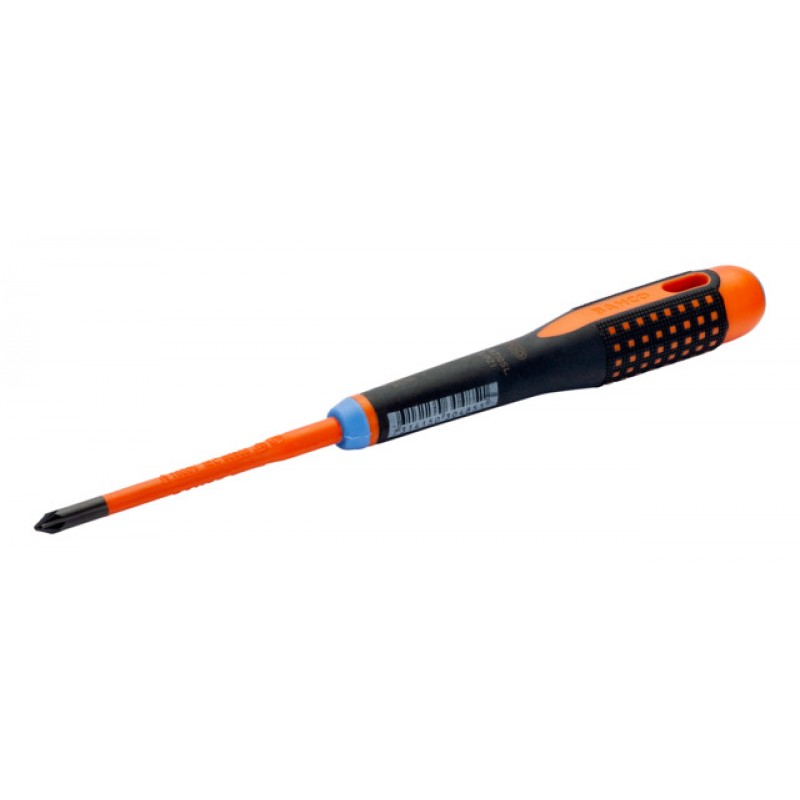 BE-8710SL ERGO™ λεπτή VDE μονωμένο ίσιο και Pozidriv Combi-μύτη κατσαβίδια με 3-υλικών χειρολαβή BAHCO