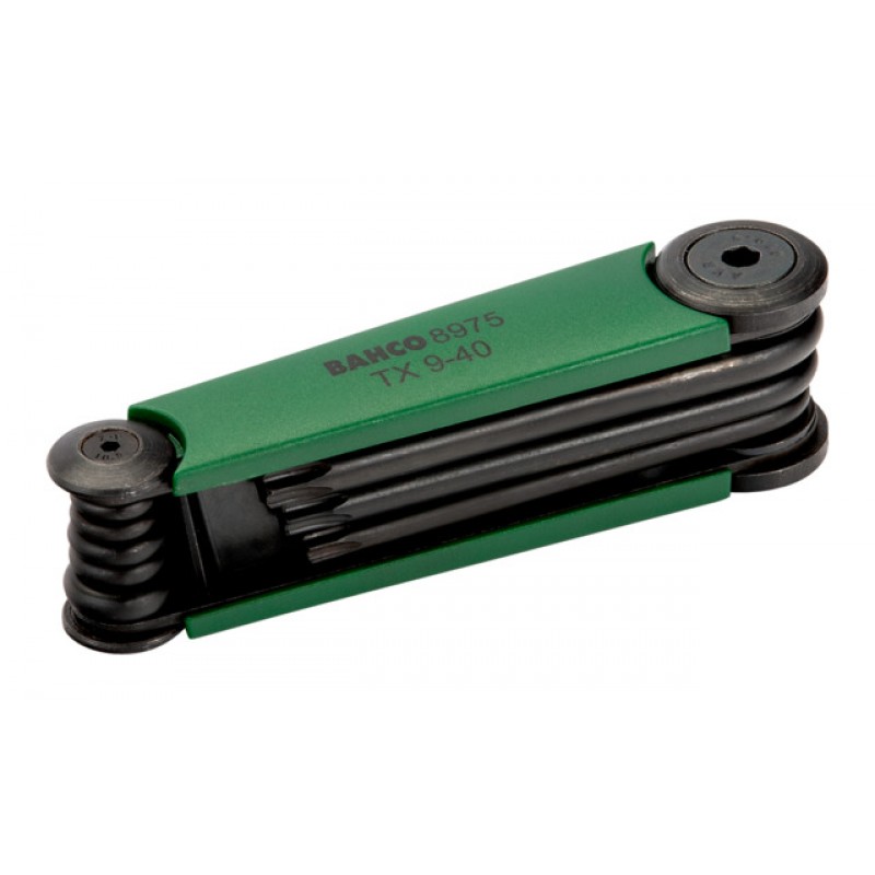 BE-8975 αναδιπλούμενο TORX® L-κλειδιά σετ φωσφατωμένα - 8 τεμάχια BAHCO
