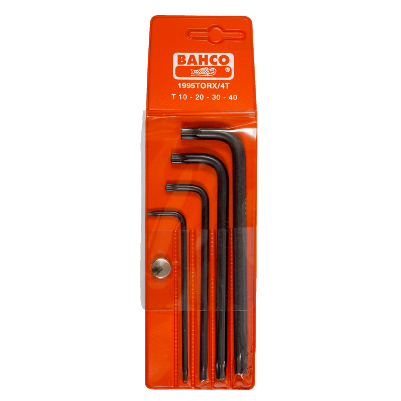 1995TORX/4T μακρύ TORX® L-κλειδιά σετ φωσφατωμένα - 4 τεμάχια BAHCO