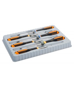 BE-9882TB ERGO™ περαστής λεπίδας ίσια/Pozidriv/εξάγωνα κατσαβίδια σετ με κρουστική χειρολάβή BAHCO