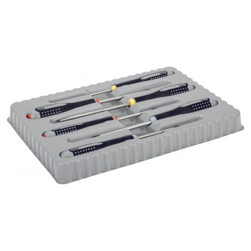 BE-9884 ERGO™ ίσια/Phillips/Pozidriv κατσαβίδια σετ με λαστιχένια χειρολαβή 4 mm x 100 mm/5.5 mm x 125 mm - 6 τεμάχια BAHCO
