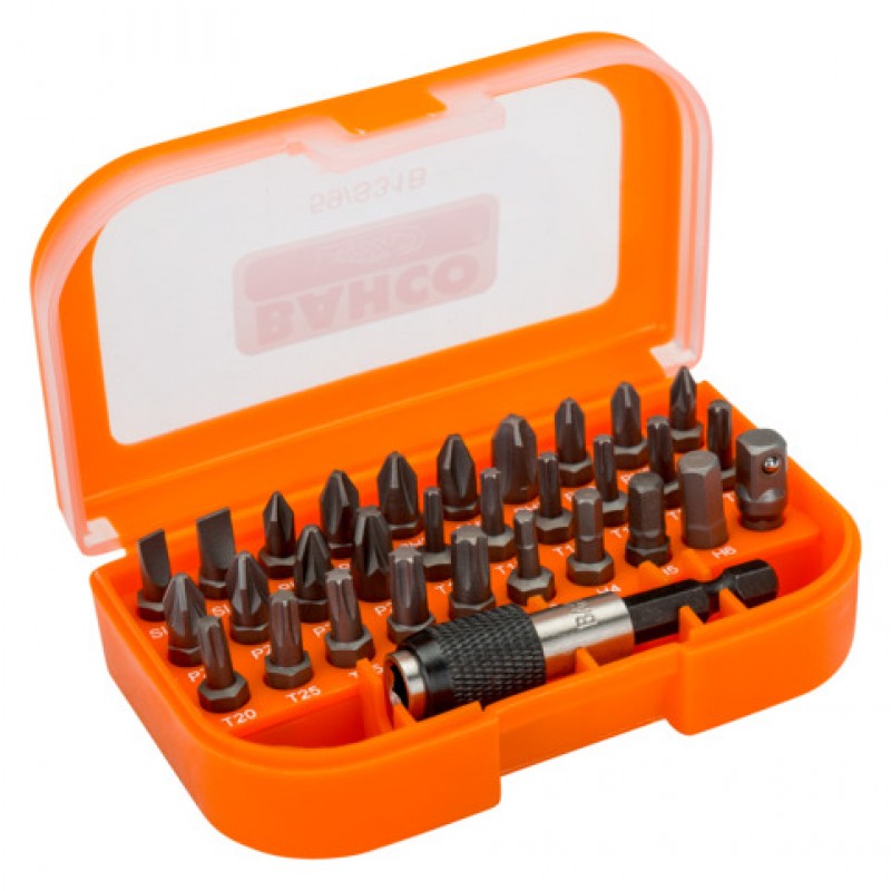 59/S31B-IP 1/4" σετ μύτες για ίσια/Phillips/Pozidriv/TORX®/βίδες με άλλεν (εξάγωνο) κεφάλι - 31 τεμάχια BAHCO