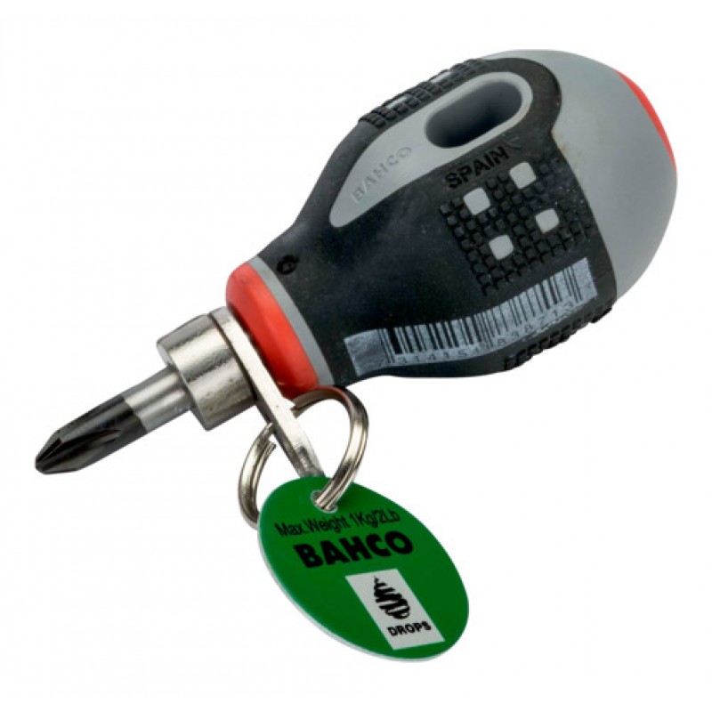 TAHBE-8602 ERGO™ κοντό κατσαβίδι για βίδες με Phillips (σταυρού) κεφάλι με δαχτυλίδι ασφαλείας BAHCO