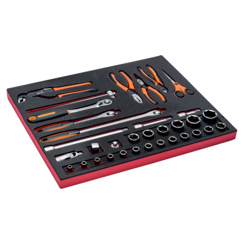 FF1A146 FitandGo 3/3 αφρώδες ένθετο 1/2 καρυδάκια/πένσα σετ - 34 τεμάχια BAHCO