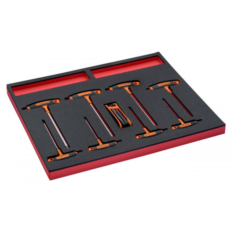 FF1A1004 FitandGo 3/3 αφρώδες ένθετο T-χειρολαβή + L-κλειδιά κατσαβίδια σετ - 19 τεμάχια BAHCO
