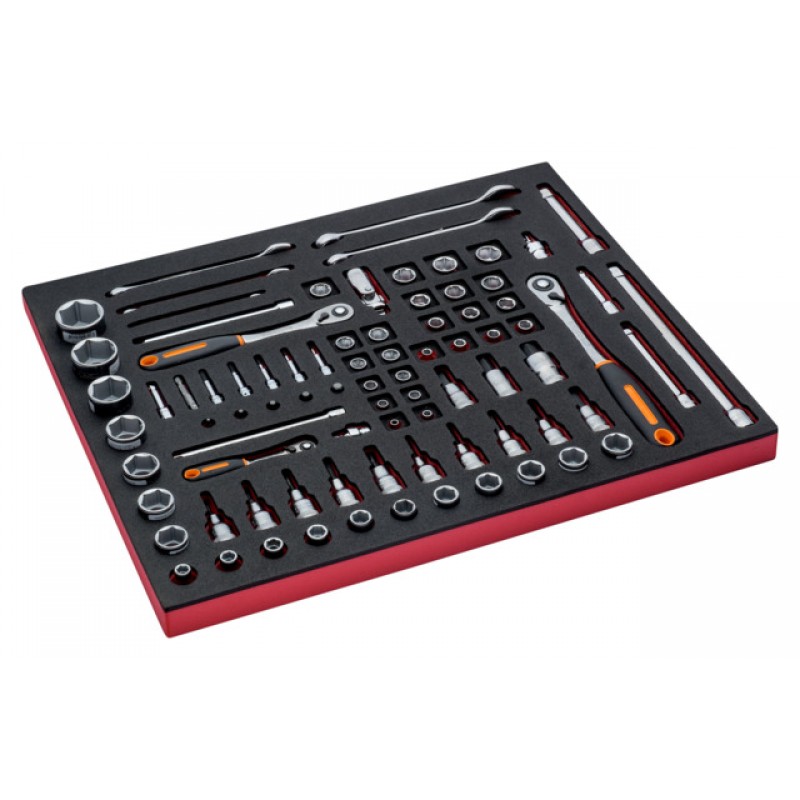 FF1A5005 FitandGo 3/3 αφρώδες ένθετο κλασικό γερμανοπολύγωνο κλειδί/σετ καρυδάκια - 83 τεμάχια BAHCO