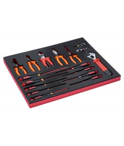 FF1A5009 FitandGo 3/3 αφρώδες ένθετο VDE μονωμένο κλειδί/πένσα/κατσαβίδια σετ - 17 τεμάχια BAHCO
