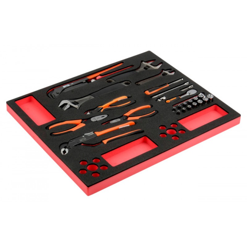 FF1A5022 FitandGo 3/3 αφρώδες ένθετο πένσα/κλειδί/σετ καρυδάκια - 26 τεμάχια BAHCO