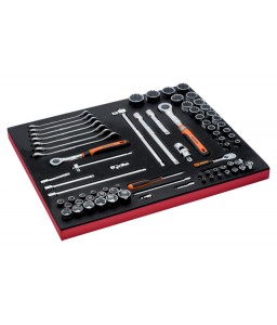 FF1A5032 FitandGo 3/3 αφρώδες ένθετο με καρυδάκια και κλειδιά σετ - 75 τεμάχια BAHCO