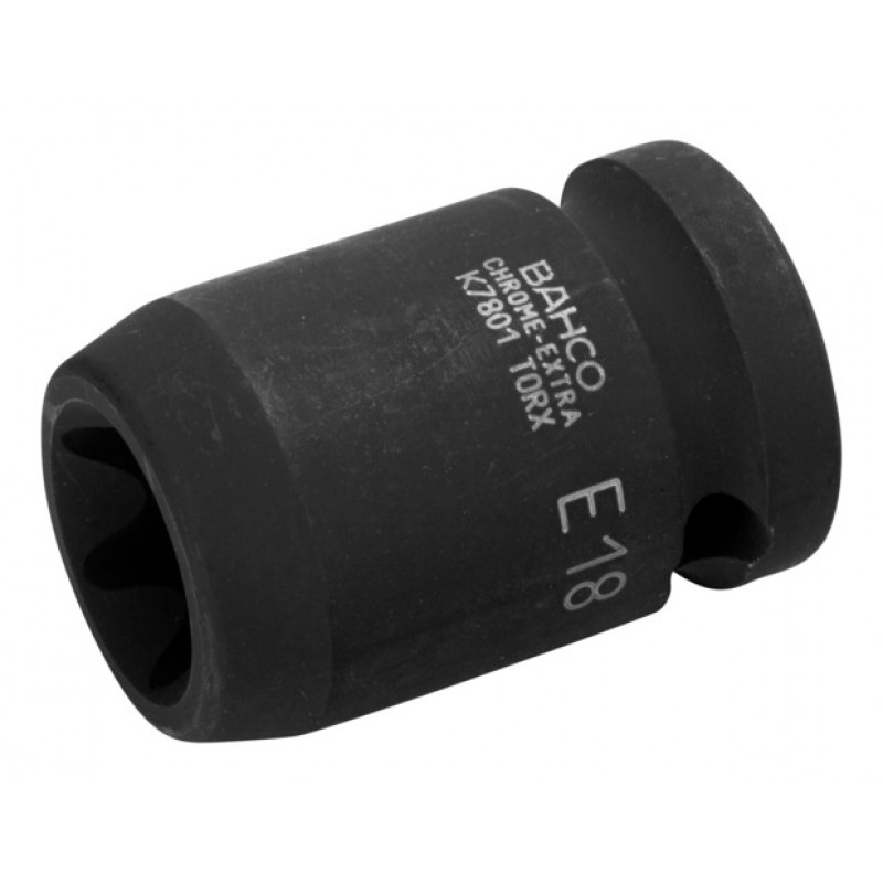 K7801TORX-E24 1/2 καρέ κρουστικό καρυδάκι με TORX® κεφάλι θυληκό και φωσφατωμένο BAHCO