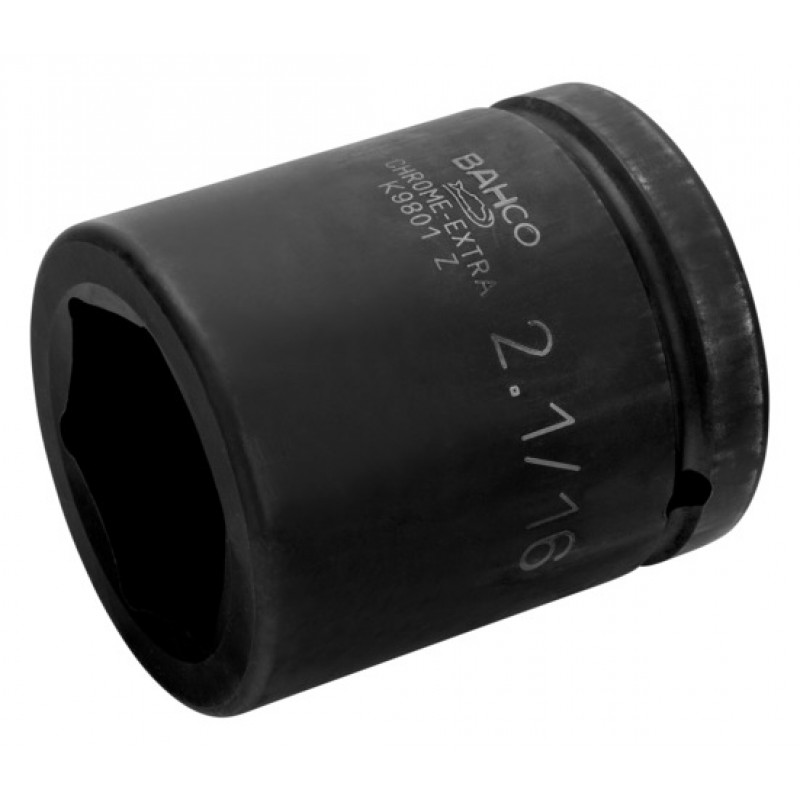 K9801Z-4.5/8 1-1/2 καρέ κρουστικό καρυδάκι με εξάγωνο προφίλ ίντσας και φωσφατωμένο BAHCO