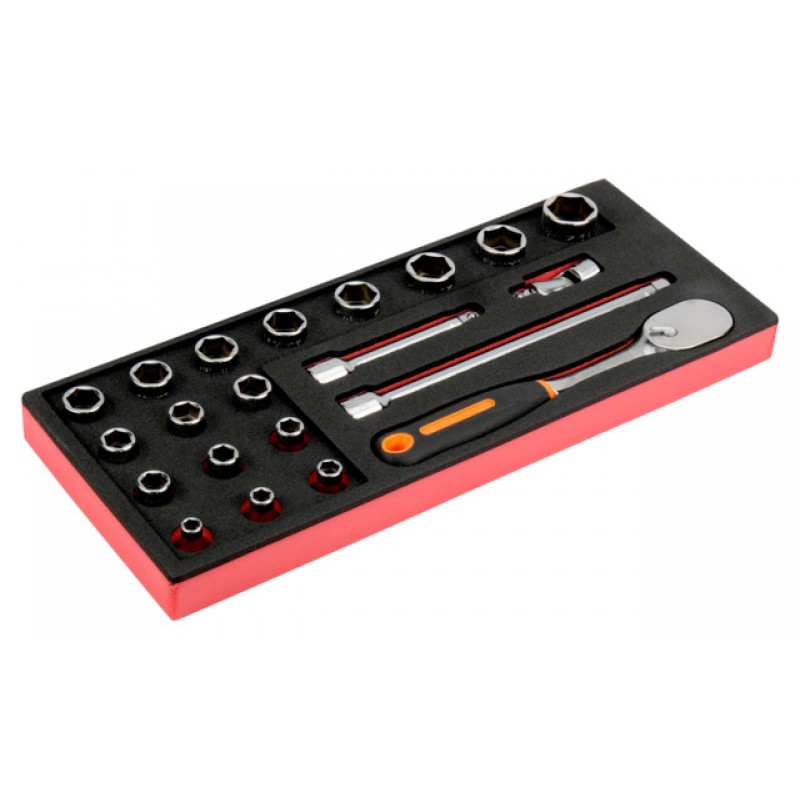 FF1E2202 FitandGo 1/3 αφρώδες ένθετο 1/2 καρυδάκια και καστάνια με κεφάλι αχλάδι σετ - 21 τεμάχια BAHCO