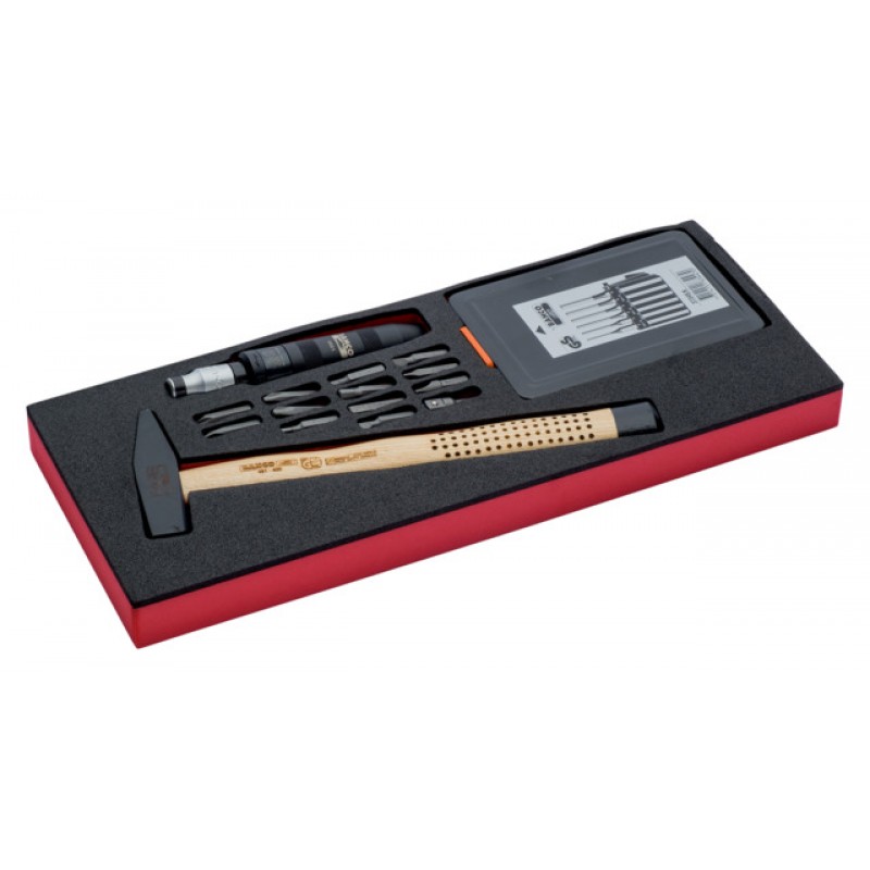 FF1E5004 FitandGo 1/3 αφρώδες ένθετο σφυρί/πόντα/σετ κρουστικό κατσαβίδι - 35 τεμάχια BAHCO
