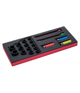 FF1E5006 FitandGo 1/3 αφρώδες ένθετο με καρυδάκια/προεκτάσεις στρέψης σετ - 6 τεμάχια BAHCO
