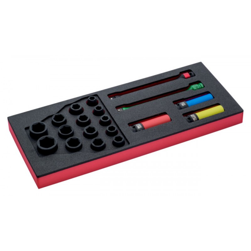 FF1E5006 FitandGo 1/3 αφρώδες ένθετο με καρυδάκια/προεκτάσεις στρέψης σετ - 6 τεμάχια BAHCO