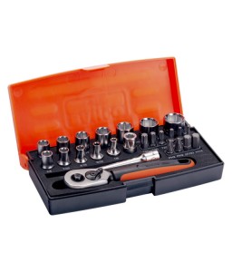 SL25AF 1/4"καρέ σετ καρυδάκια με εξάγωνο προφίλ ίντσας και κατσαβίδι μύτες/βάση για μύτες BAHCO